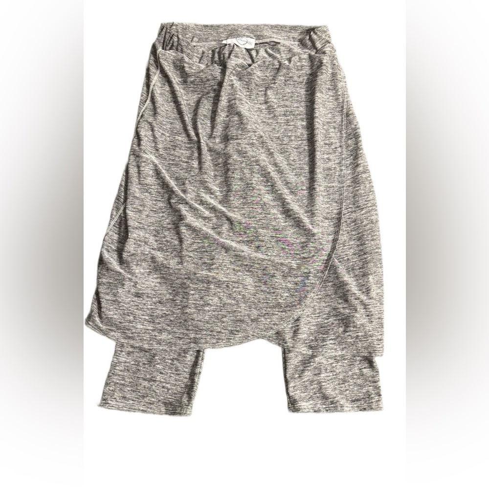 Black Heathered Athletic Skirt with leggings